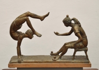 Eugenio Pellini, 1981 Giocolieri bronzo 46x12x29