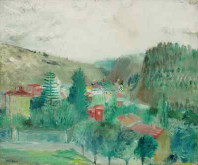Case di Bardonecchia, 1948 - olio su tela cm 55x46