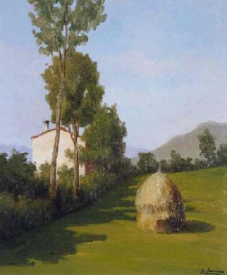 Il Pagliaio, 1990 - olio su tela cm 50x60