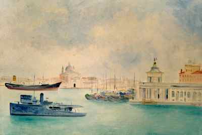 Punta Dogana, 1947 - olio su tela cm.73x50
