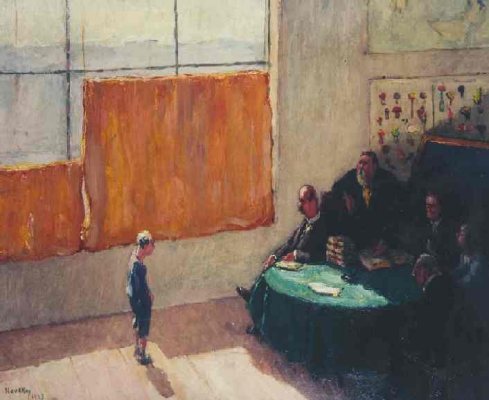 "Chi era Nerone ?", 1927 - olio su tavola cm. 80x64