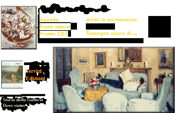 Fare clic su una delle scritte per proseguire la visita